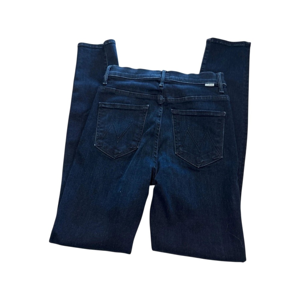 MOTHER The Super Swooner High Rise Skinny Jeans Hour At The Disco Ball Dark Wash